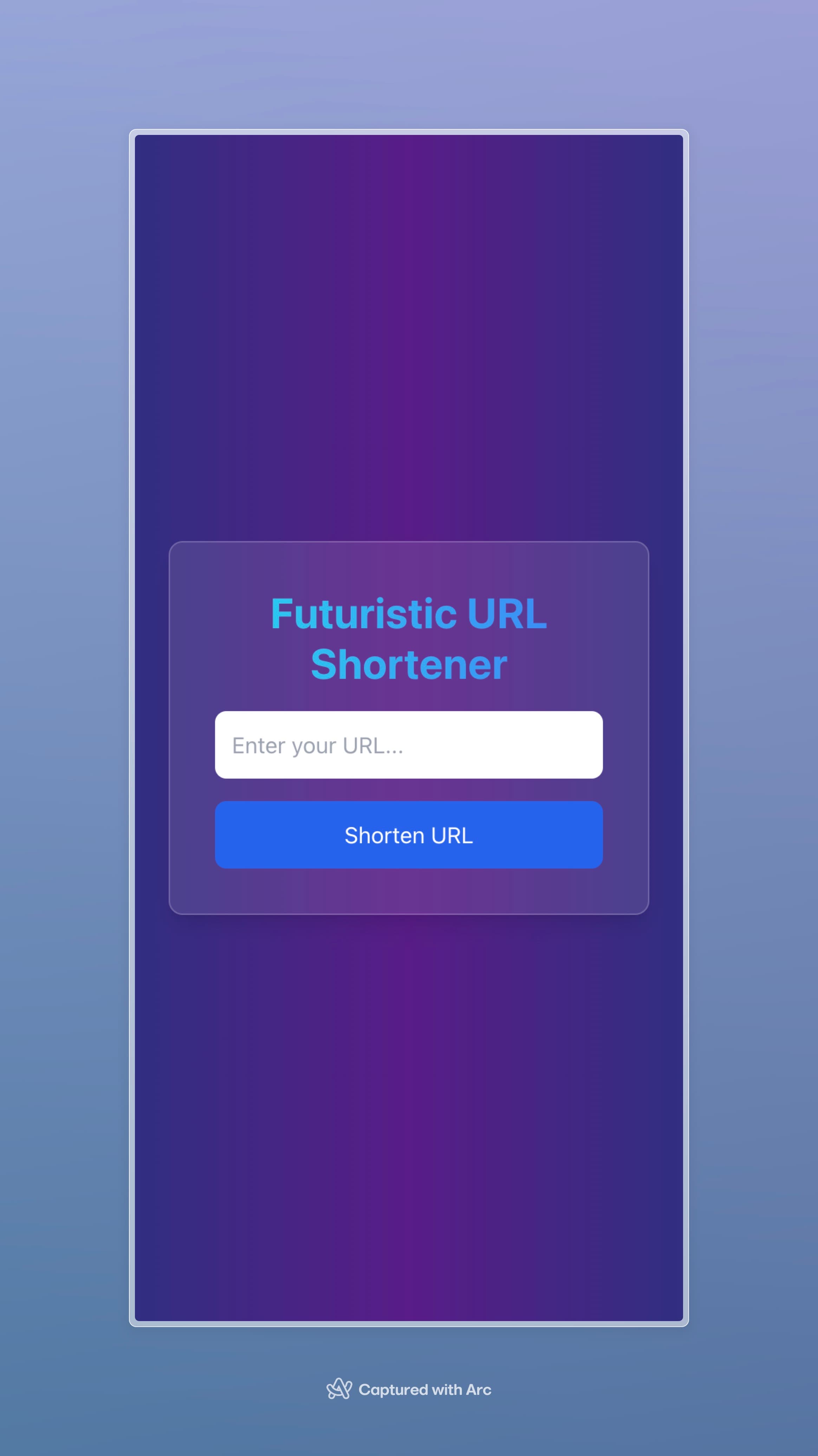 Go Shortener screenshot