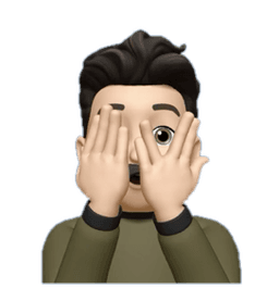 Memoji peeking over a laptop