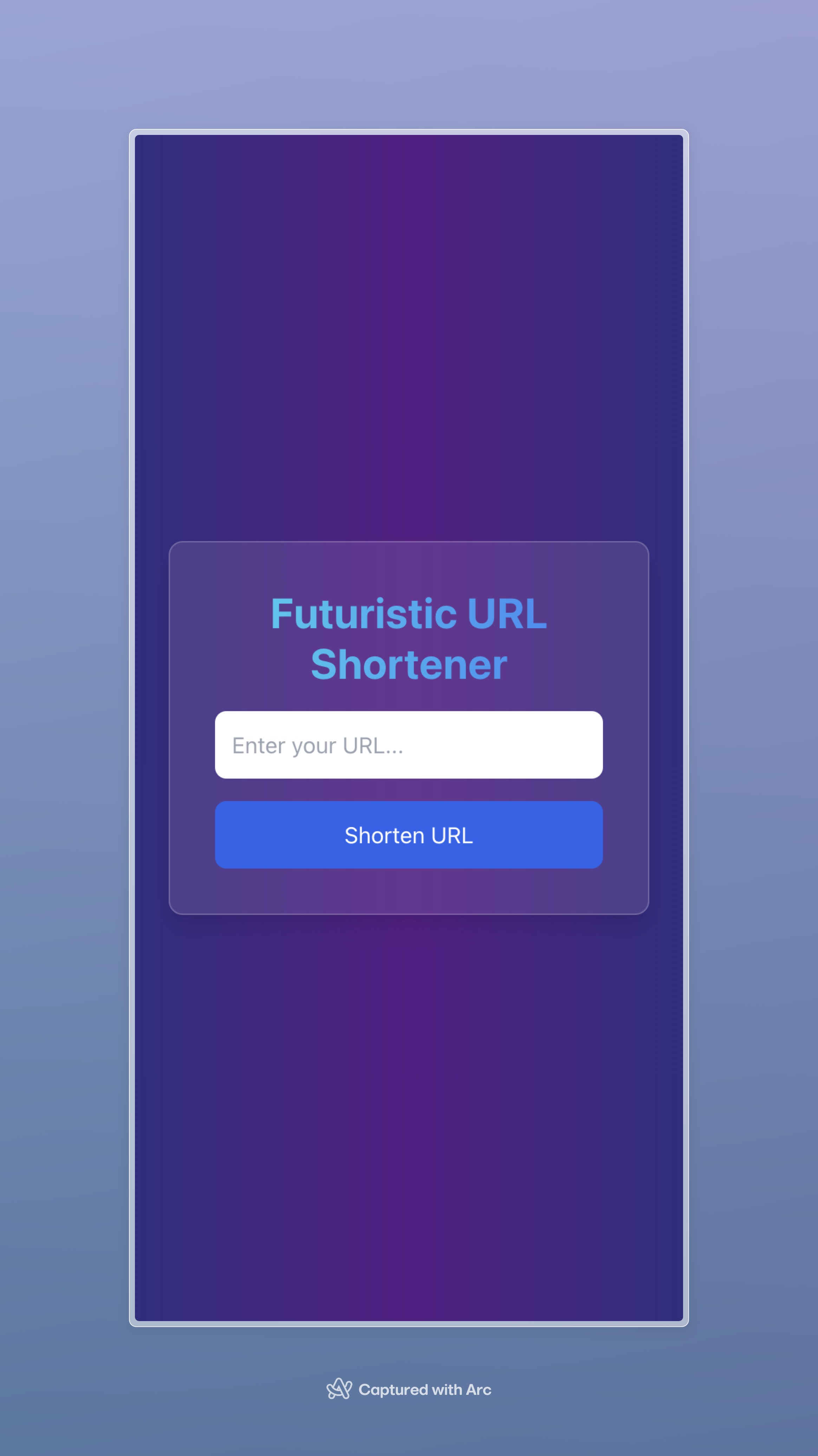 Go Shortener screenshot